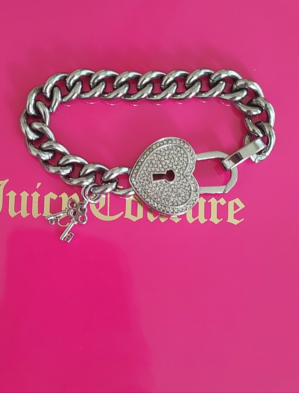 Vintage Juicy Couture Pave Heart Bracelet